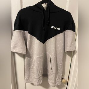Diamond short sleeve hoodie size Large